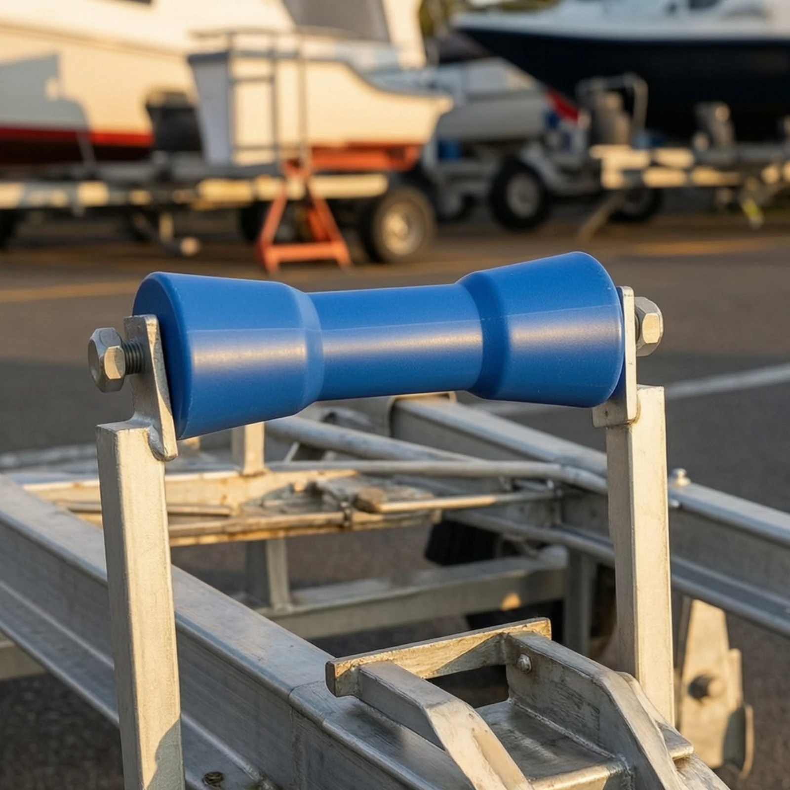 Boat Trailer Roller Assembly Non-Marring Boat Trailer Rollers with Brackets Keel Roller Assembly Mounted Hardware Steel view 3