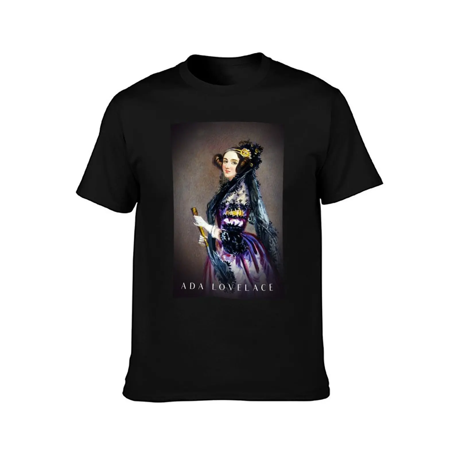 Ada Lovelace Portrait Female Coder Programmer Scientist T-Shirt Dry Fit Athletic Short Sleeve Shirt T-Shirt