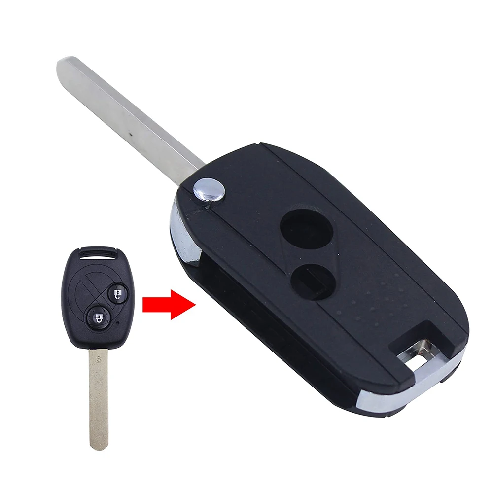 Blade 2 Buttons Modified Folding Flip Remote Key Shell Cover For Honda Odyssey Rigeline Accord CRV Civic