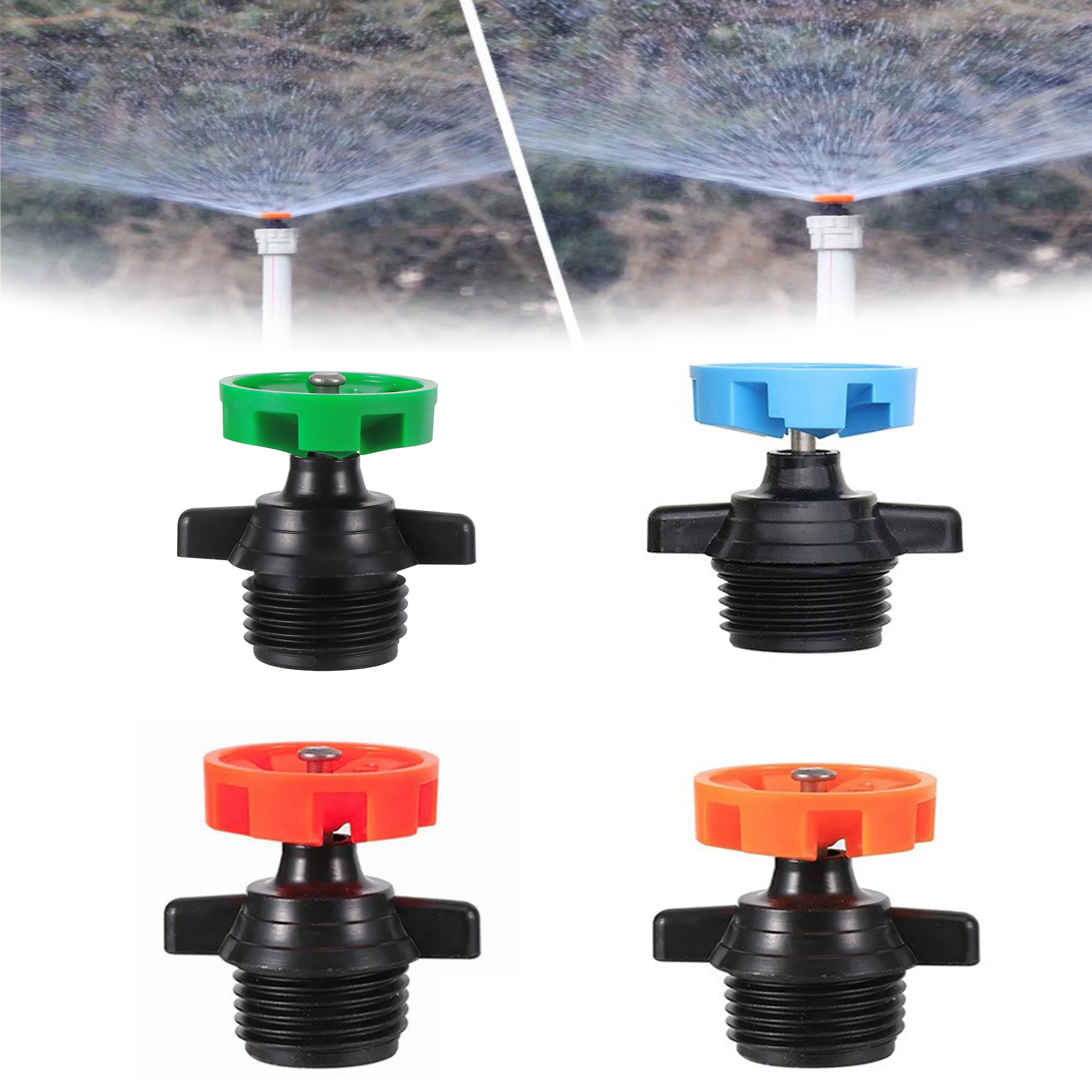 

200Pcs 1/2" Male Garden Flywheel Plastic Nozzle Rotary Agricultural Watering 360° Sprinkler Automatic Lawn Flywheel Irrigator