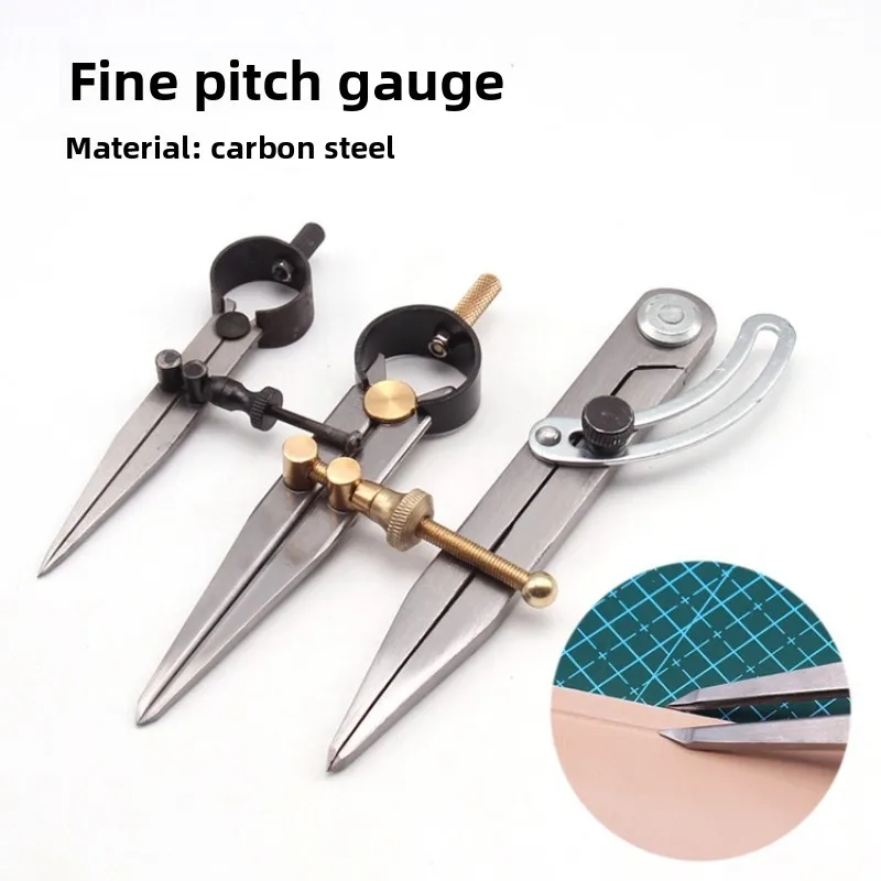 

1Pc Metal Adjustable Spacing Gauge Practical Leather Craft Edge Pressing Drawing Measuring Hand Tool,DIY Leather Design Tool