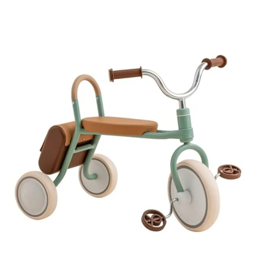 

Mate Toddler Tricycle Age 2.5-4 First Birthday Gift Toy Bike with Handlebar Grips and Storage for Outdoor Play Green