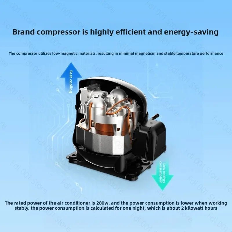 Compact Portable Air Conditioning Compressor for Home And Dormitory Use Small Room Chiller Cooling Device