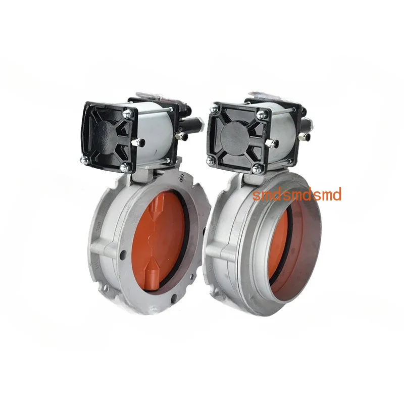 for cement mixing plant button-erfly valve aluminum alloy flange pneumatic powder du-st button-erfly valve DN200 250 300