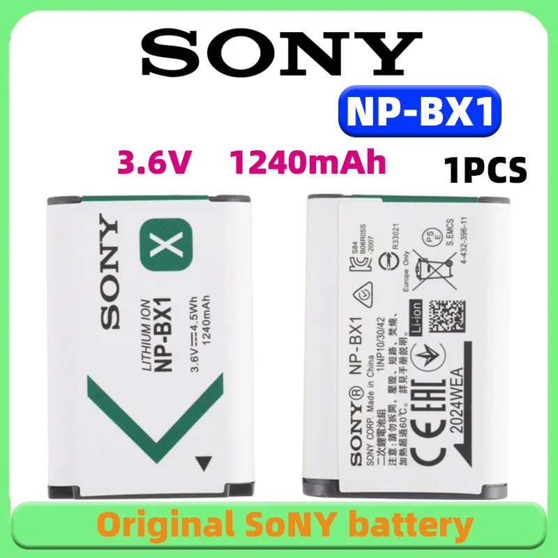 Original NP-BX1 Battery for Sony NP-BX1 NP BX1 Battery HX300 HX400 HX50 HX60 GWP88 AS15 WX350 DSC RX1 RX100