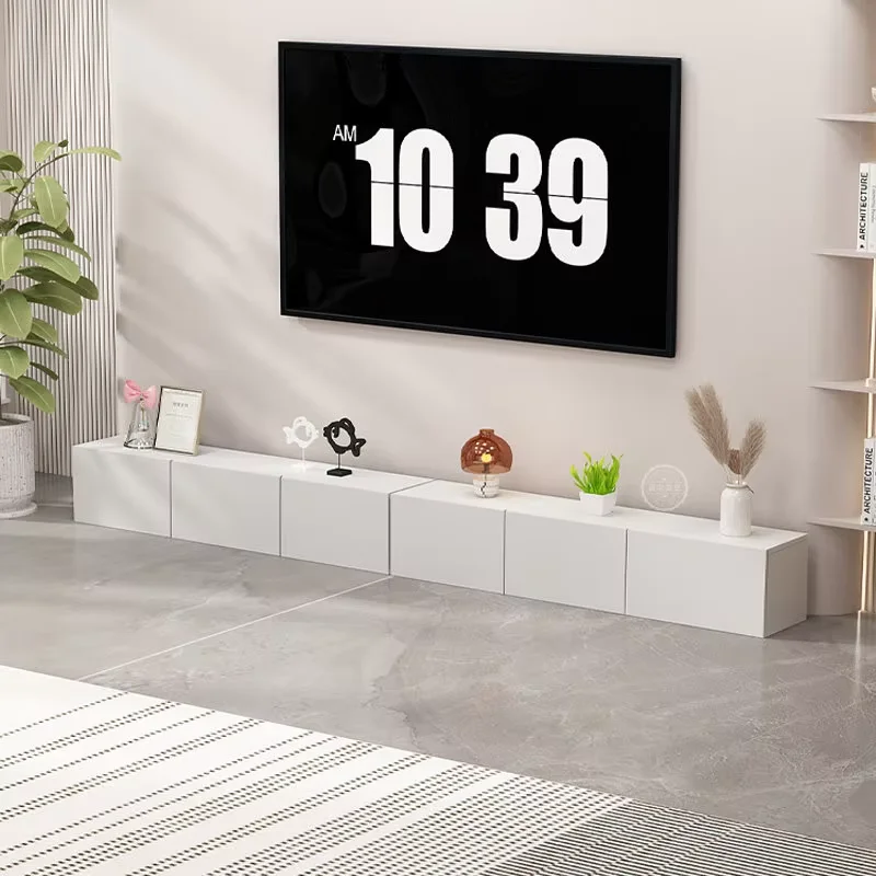 Extended Drawers TV Stand Long Minimalist Room TV Stand Glass Television Meuble Television Salon Farniture For Living Room