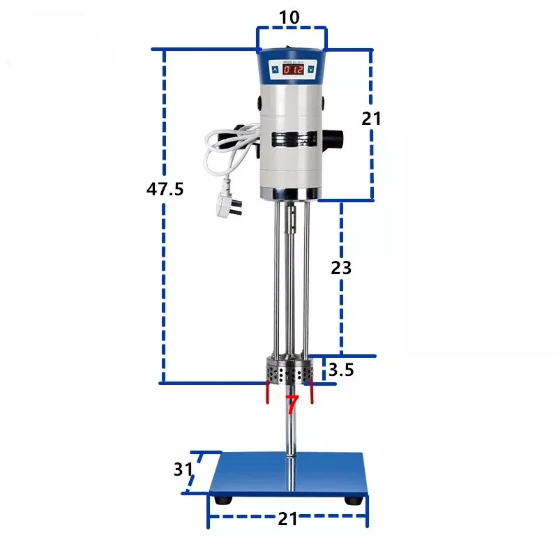 Laboratory Tissue High Shear Mixer Homogenizer with Digital Display