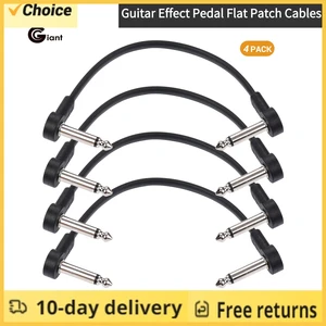 Ggiant-AC-8 Guitar Effect Flat Pedal Patch Cables, Right Angle Connectors, Patch Cable Kit, 6 6 Main Sales Cable Pedal - №3
