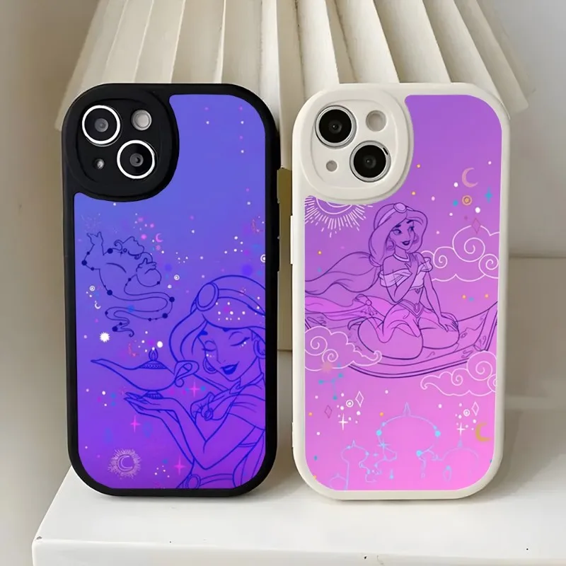 Aladdin Jasmine Princess Phone Case For Apple Iphone 14 Pro Max 11 13 12 Mini X Xr Xs 7 6 8 Puls Se Lambskin Silicone Cover