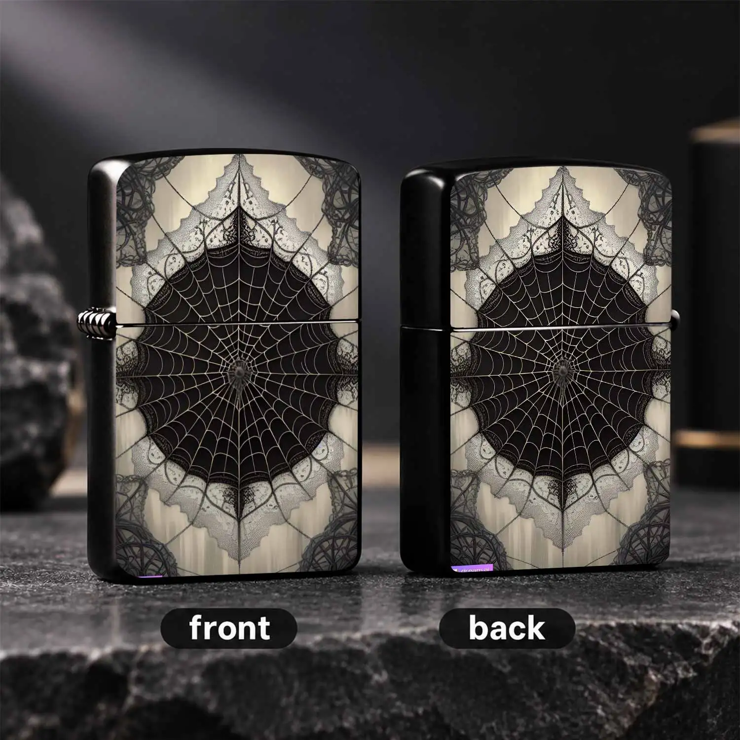 Vintage Gothic Lace Web Decorative Lighter, Exquisite Hollow Art Pattern Portable Ignition Tool, Stylish Versatile Personal Accessory, Unique Creative Gift For Daily Use, Ideal Multi-Scenario Practical High Aesthetic Portable Small Item A H
