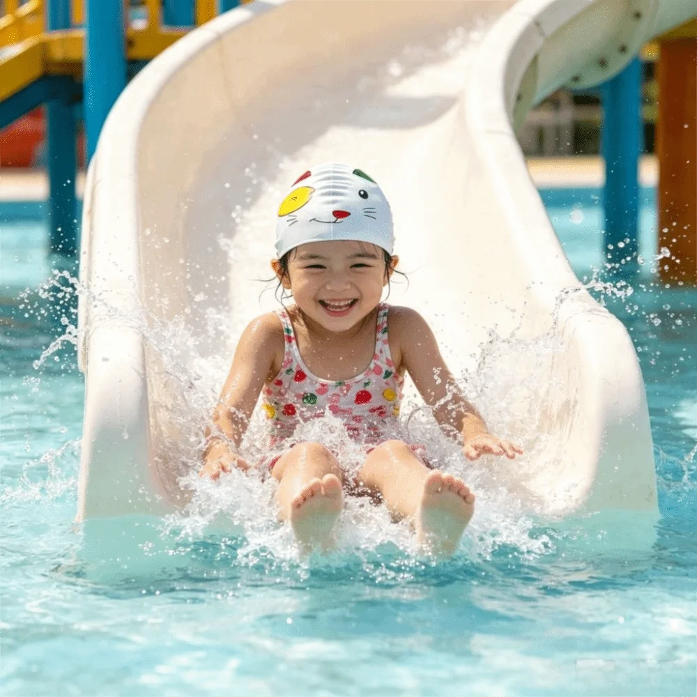 Elastic Swimming Cap Enlarged Waterproof Swim Cap Silicone Comfortable Silicone Swimming Hat Swimming Hat For Adults