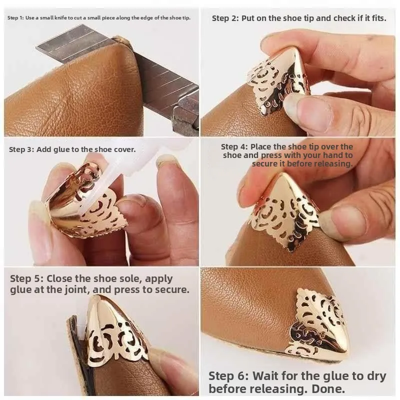 Decorative High Heel Shoe Head Cover Protection Anti-Kick Sharp Point Conceal Damage Makeup Shoe Decoration Accessories