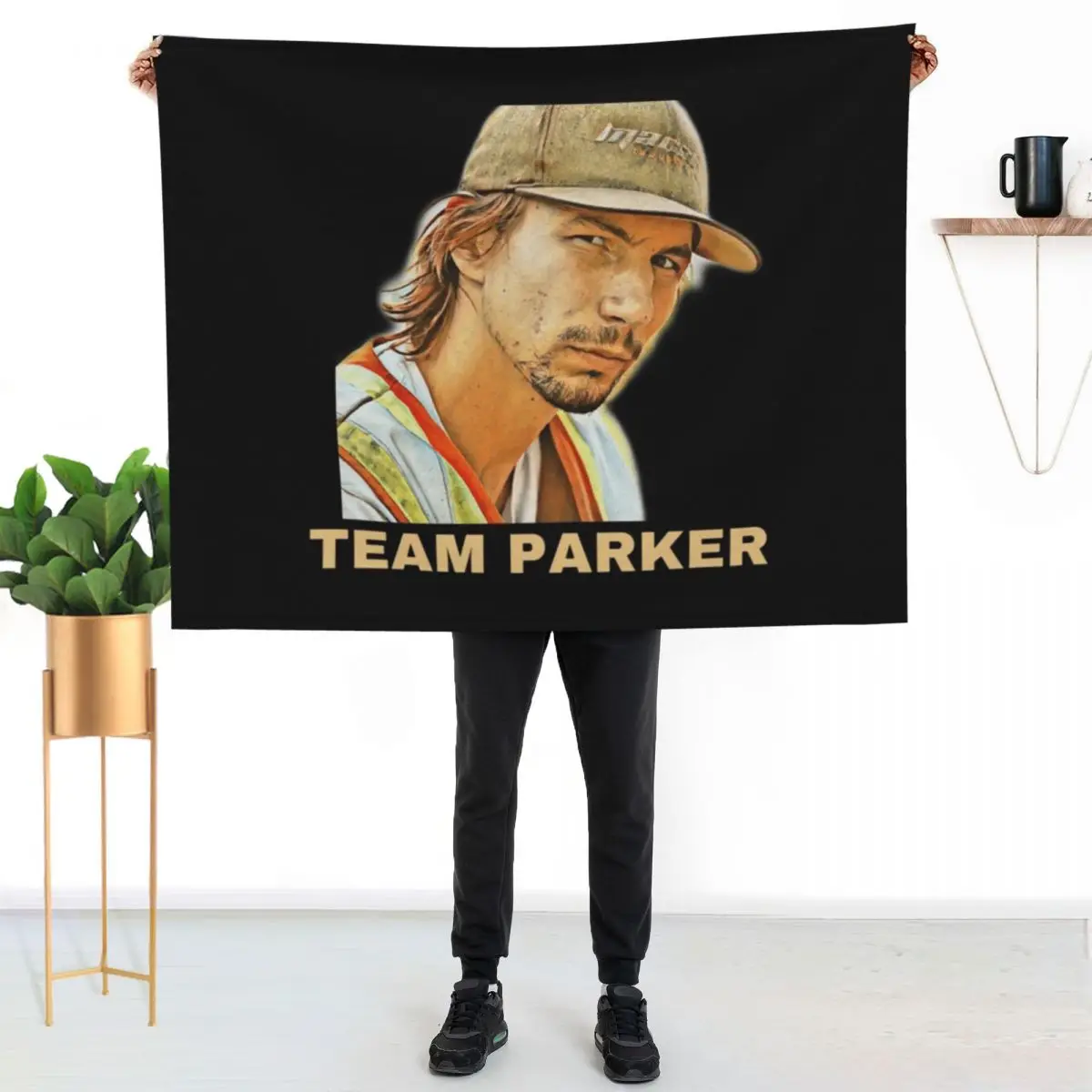 Team Parker Gold Rush Tri-blend Throw Blanket couch cozy soft plush fuzzy picnic outdoor blanket