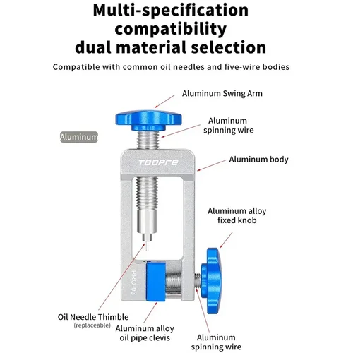 Imagen 2 del producto TOOPRE-Herramientas de aguja de aceite para freno de disco hidráulico de bicicleta, adaptador de tubo de aceite hidráulico, herramienta de instalación de Cable de freno de bicicleta