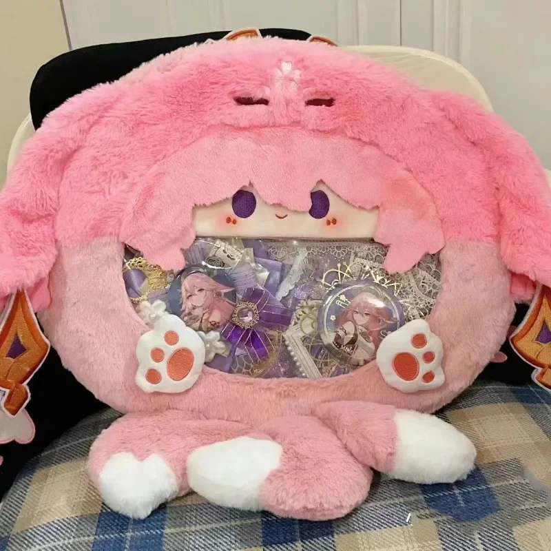 Anime Nuovo GS Impact Gioco Cos Yae Miko 35 cm Carino Semplice Cartone Animato Zaino Studente Borsa A Tracolla Dolore Regalo