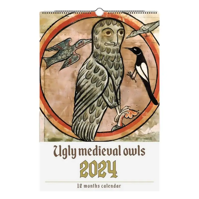 

Owls Calendar 2024 Funny Medieval Owl Paintings Calendar 2024 Ugly Medieval Owls 2024 30X21Cm12 Month Planner Family Planner