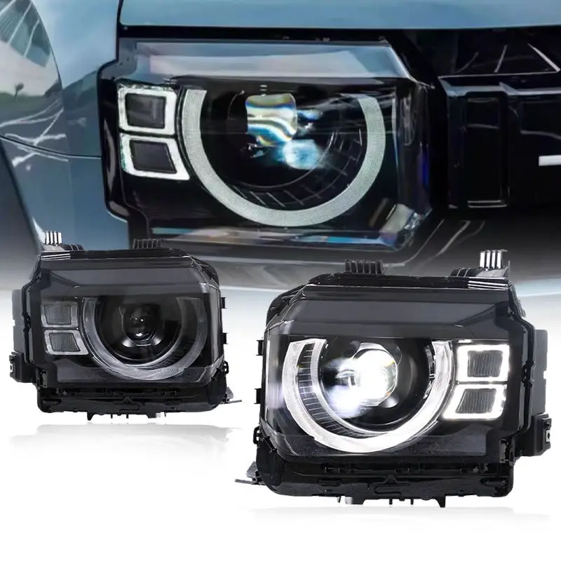Defender Style LED Headlight Assembly For Chery Jetour Traveller 2023-2025 T2 Modified LED Lens DRL Front Head Lamp Upgrade