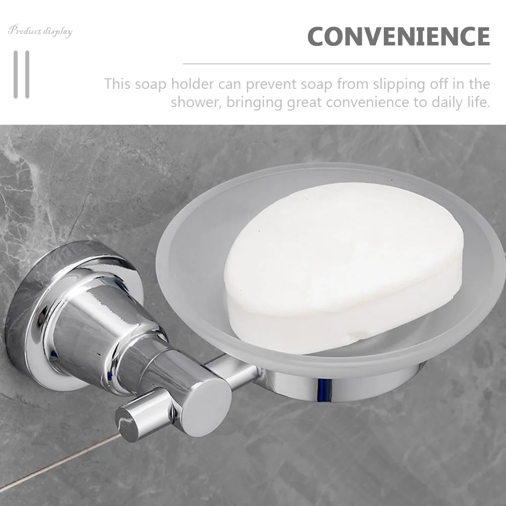 Wall Mounted Stainless Steel Soap Holder Bathroom Kitchen Drain Dish Rack Soap Holder Draining Dish Rack