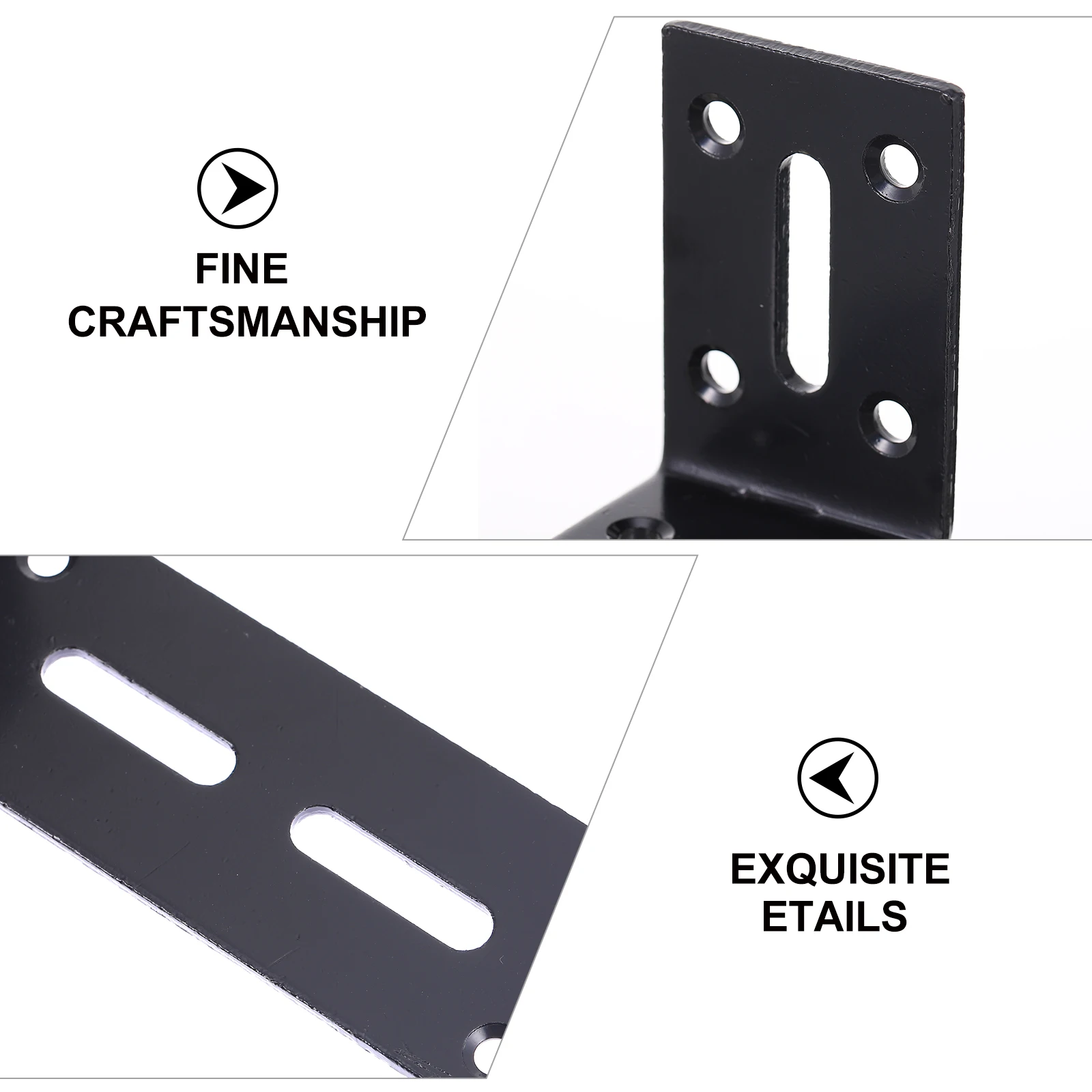 

4pcs Heavy Duty Furniture Connectors Iron Right Angle Brackets Corner Shelves Storage Joint Fastener Hardware