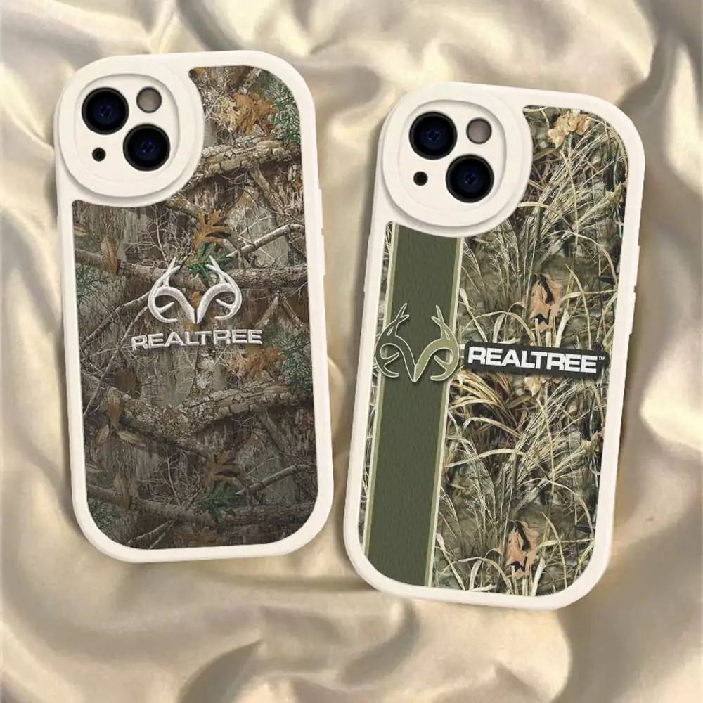 Realtree Real Tree Camo Phone Case For IPhone 16 15 14 13 12 11 Pro Max Plus Soft Leather Cover
