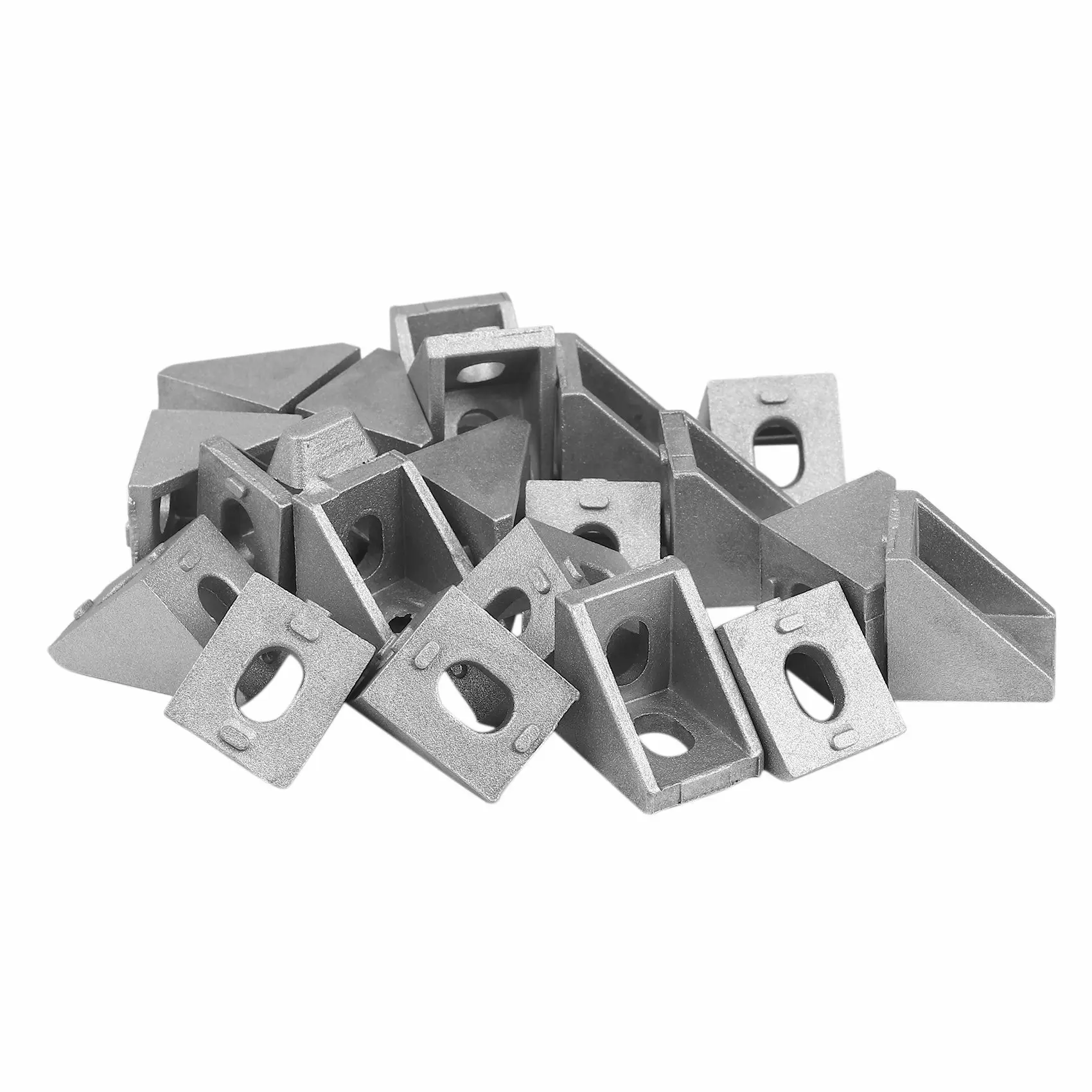 20Pcs 2020 Corner Fitting Angle Aluminum 20 X 20 L Connector Bracket Fastener Match Use 2020 Industrial Aluminum Profile