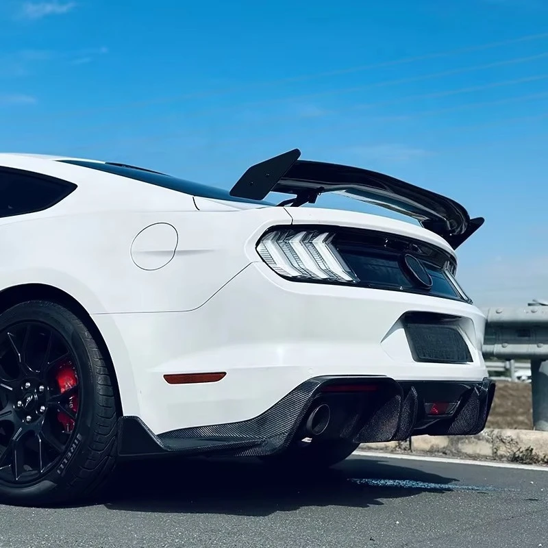 Picture 6: Carbon Fiber Body Kit for  Mustang 2018-2023 Front Lip Splitters Side Skirts Rear Diffuser