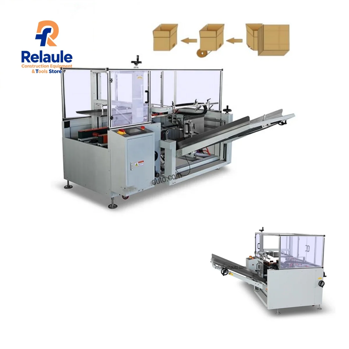 Factory Supplier Box   Automatic Carton Case Erector With Bottom Adhesive Tape for E-commerce