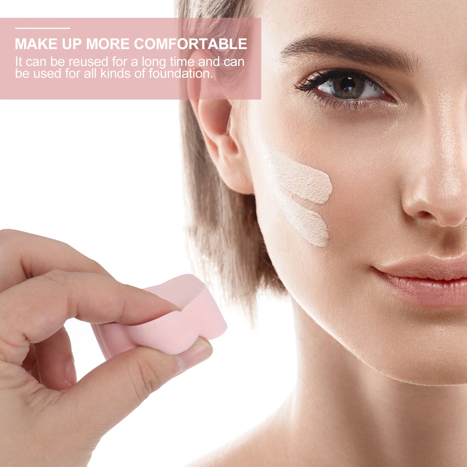 

8pcs Design Dry Wet Dual Use Makeup Makeup Puff For Foundation Blending Facial Cleaning Sponge Tool Sponge Puff