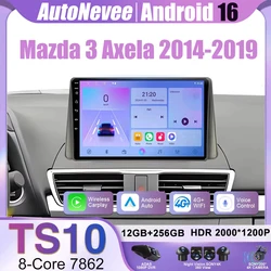 Android 16 Car Radio For Mazda 3 Axela 2014 2015 2016 2017 2018 2019 Auto Player Navigation GPS Multimedia Carplay No 2din DVD