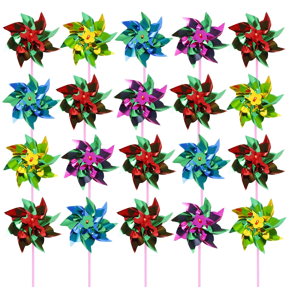 200/50pcs Plastic Rainbow Pinwheel Colorful Lawn Garden DIY Windmill Party Pinwheels Wind Spinner Garden Decor Fun Party Decor