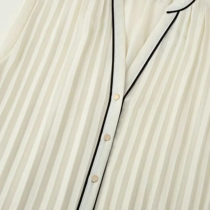 Chaleco sencillo liso para mujer, abrigo sin mangas de verano con cuello en V, conjunto de falda larga, prendas de vestir transpirables de estilo francés, ropa de oficina para mujer