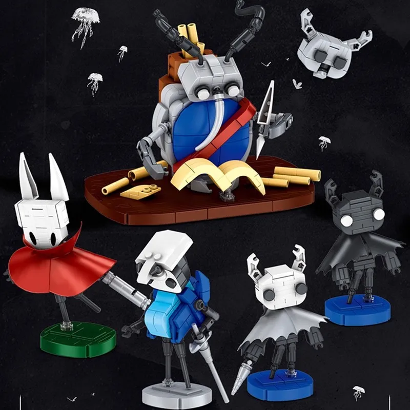 

Модель строительного блока Hollow Knight, популярные игры, фигурка Hollow Knight Hornet, кирпичи из чистого сосуда, сборные игрушки, подарки для детей, сделай сам