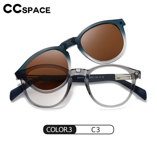 Imagen 2 del producto Gafas de sol magnéticas ópticas polarizadas para hombre y mujer, gafas de sol con Clip magnético plegable, lentes de visión nocturna graduadas personalizadas