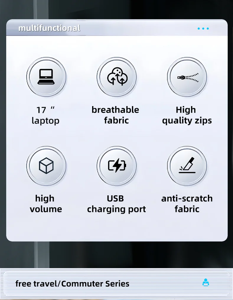 HK Neuer Design-Reiserucksack für Herren, großer Business-Rucksack für Arbeit, Pendeln, wasserdichte Oxford-Rucksäcke, 17-Zoll-Laptoptaschen mit USB – Detail 2