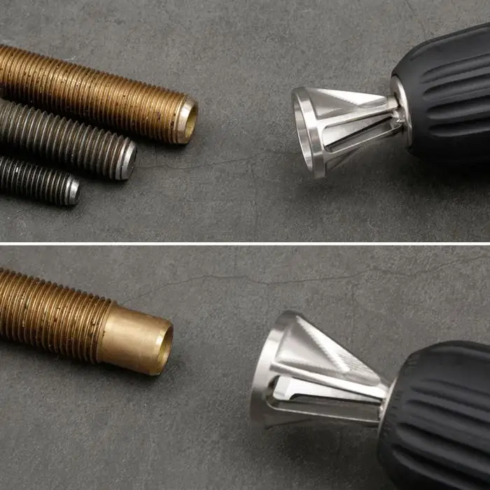 Binoax Deburring External Chamfer Tool Stainless Steel Remove Burr Tools for Metal Drilling Tool Triangle/Hex Shank