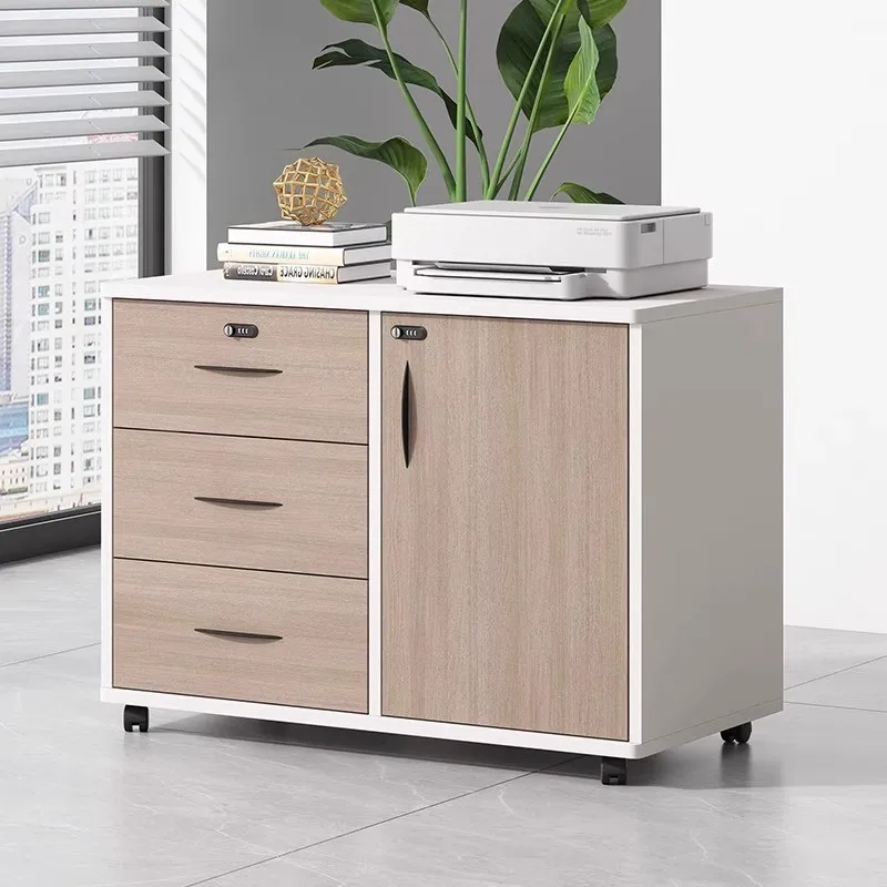 CX File  Office Wooden Locked Small Cabinet Mobile Storage  Drawer Cabinet