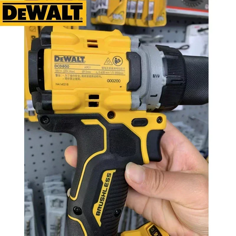 Dewalt dcd800 sem fio broca brushless ferramenta do motor apenas 20v xr 1/2-em broca/motorista compacto mão kit de broca elétrica ferramentas