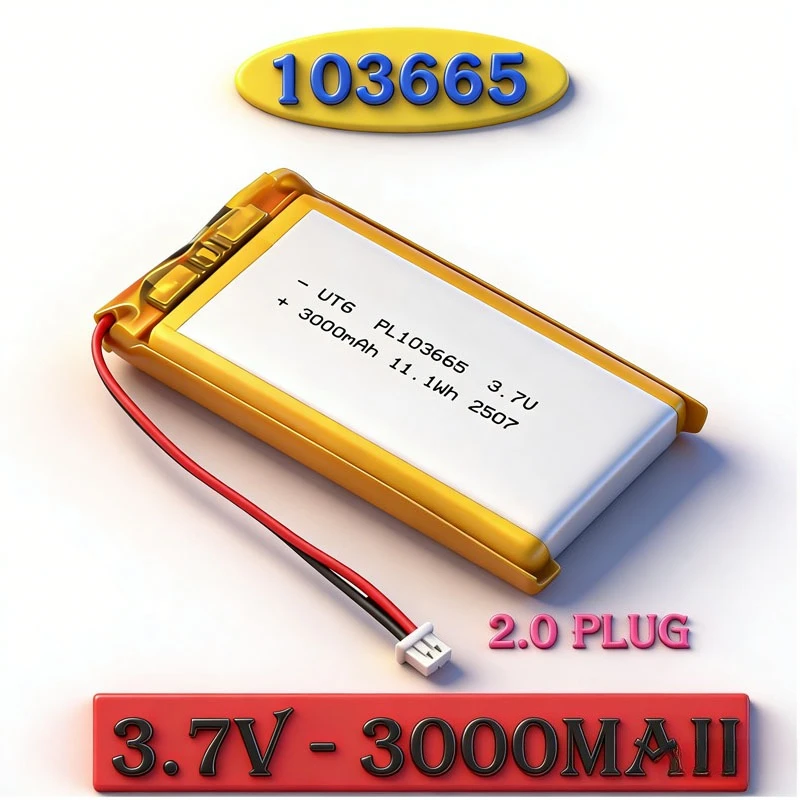 103665 3.7V 3000Mah…