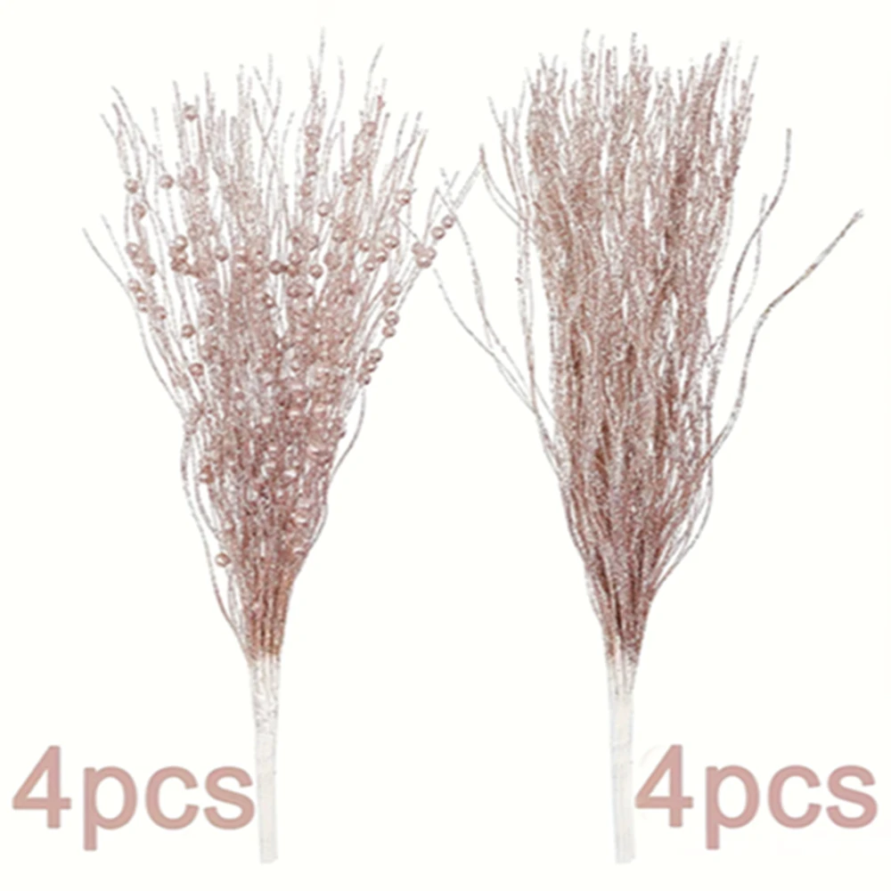 8 Stück künstliche Beerenblumenstrauß Weihnachtsdekoration Weihnachtsbaumschmuck für Heimdekoration Partyzubehör Neujahrszubehör – Detail 9