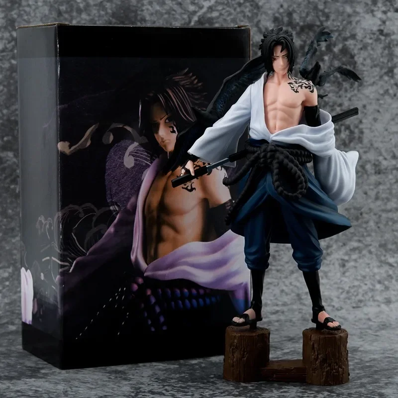 NARUTO Anime Figure Uchiha Sasuke Curse Seal Collection Action Figures Desktop decoration birthday toy model Statue Gift Pendant