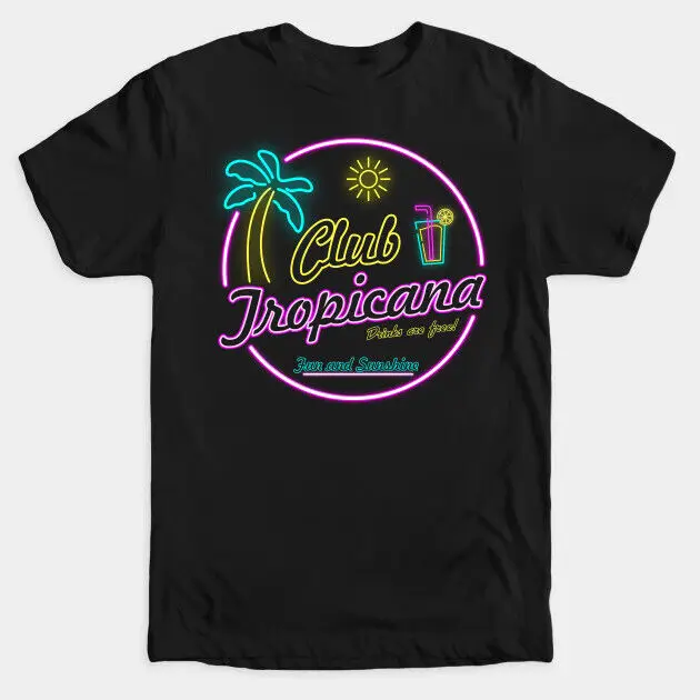 Club Tropicana-Fantastic by 80s Pop Wham TShirt George Michael & Andrew Ridgeley