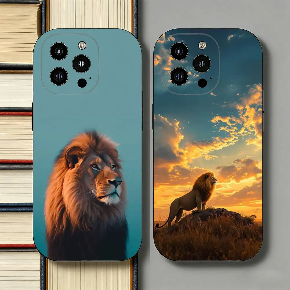 

Lions Animal Phone Case for iPhone 17 Air 16 Pro Max 16e 15 Plus 14 13 Mini 12 11 Back Cover