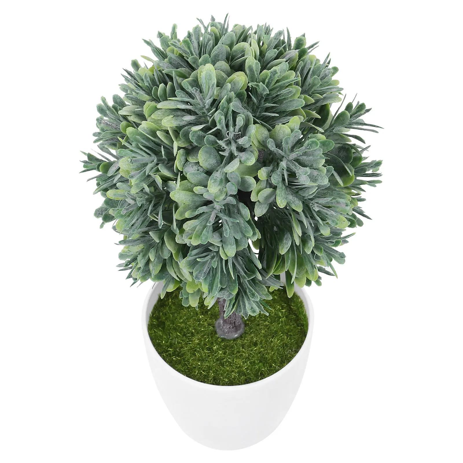 

Artificial Fake Spherical Plant Desktop Decor Realistic Potted Plant for Office Home Window Bookshelf Fake Bonsai