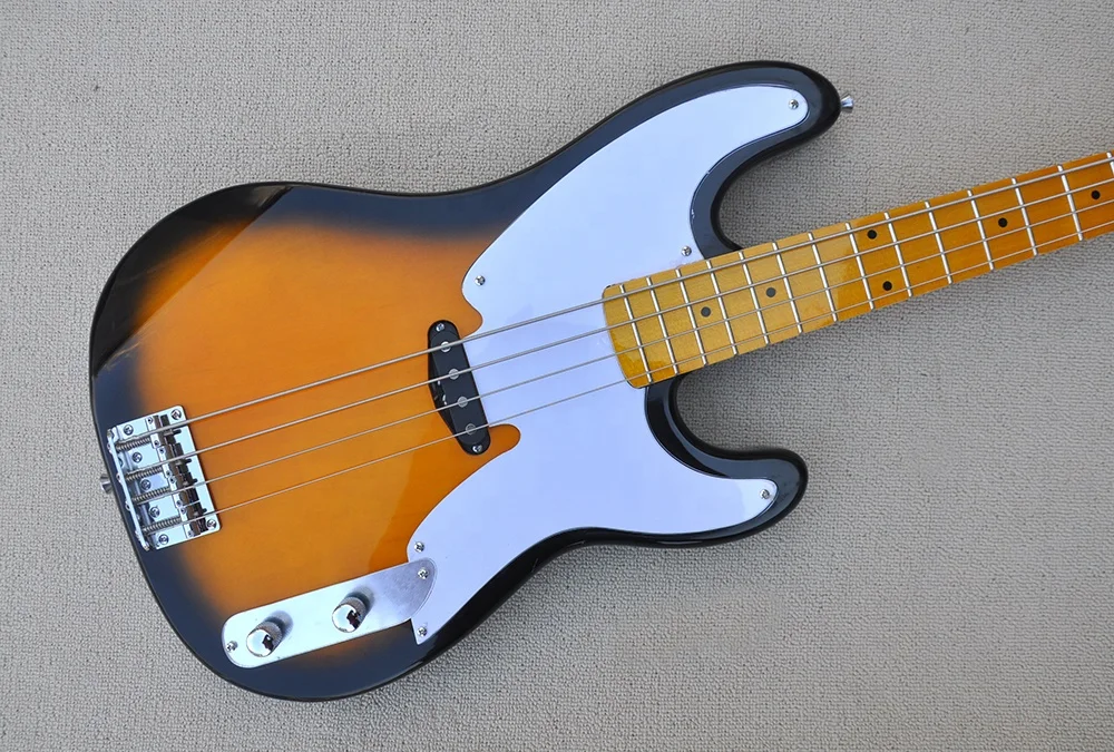 Flyoung Cheap Chinese Electric Bass Guitar Maple Fretboard Electric Bass Guitar 4 Strings Bass