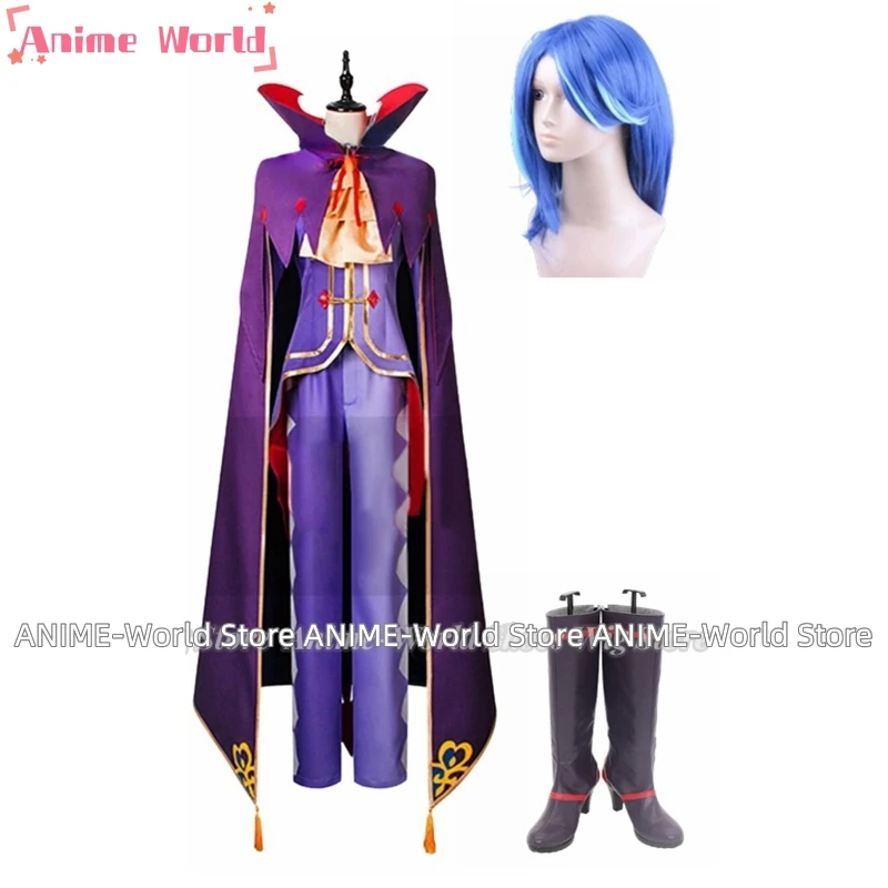 《Custom Made》Anime Roswaal L Mathers Cosplay Costumes Stage Performance Outfit Shoes Wig