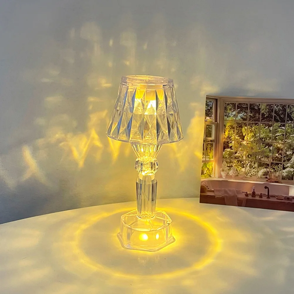 

2pcs Crystal Electronic Holder Lamp Baby Table Light Button Bedside Night Lights LED Nightlight for Bedroom