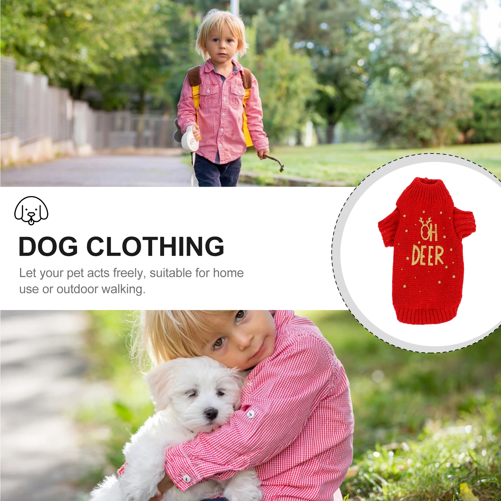 

Dog Christmas Sweater Pet Clothes Fashion Letters Design Winter Outfits Cozy Dog Sweater Cat Coat Themed Costumes Party Clothes