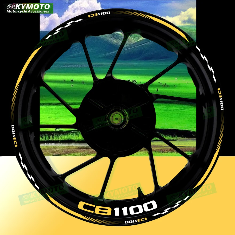 

Аксессуары для мотоциклов Honda CB1100 CB 1100, 17-дюймовые наклейки на передние и задние колеса, светоотражающие наклейки на обод втулки