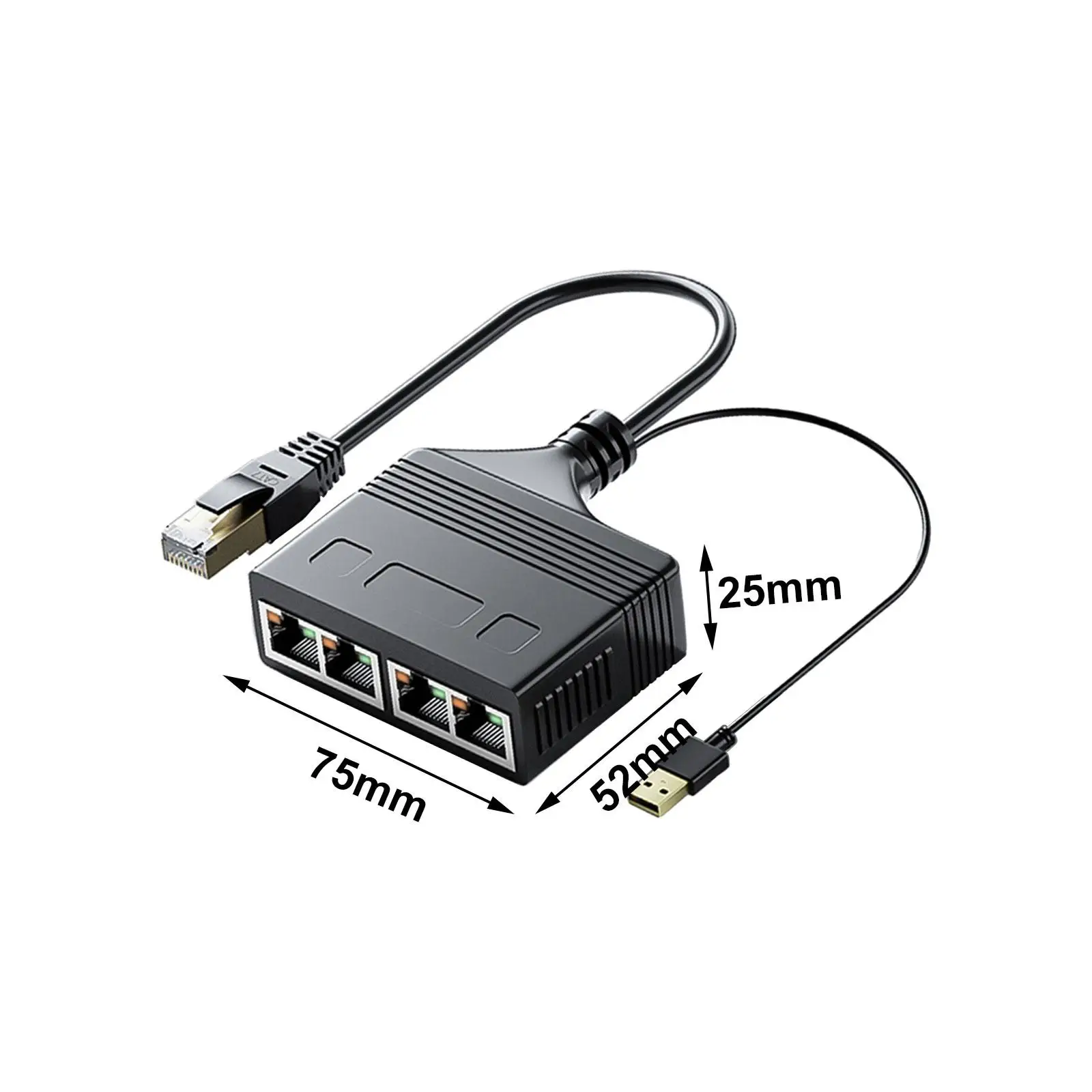 كابل مقسم إيثرنت RJ 45 محول فاصل RJ 45 1000 ميجابت في الثانية كابل شبكة LAN 1 إلى 4 كابل منفذ لـ Cat5 Cat5E متين وبسيط