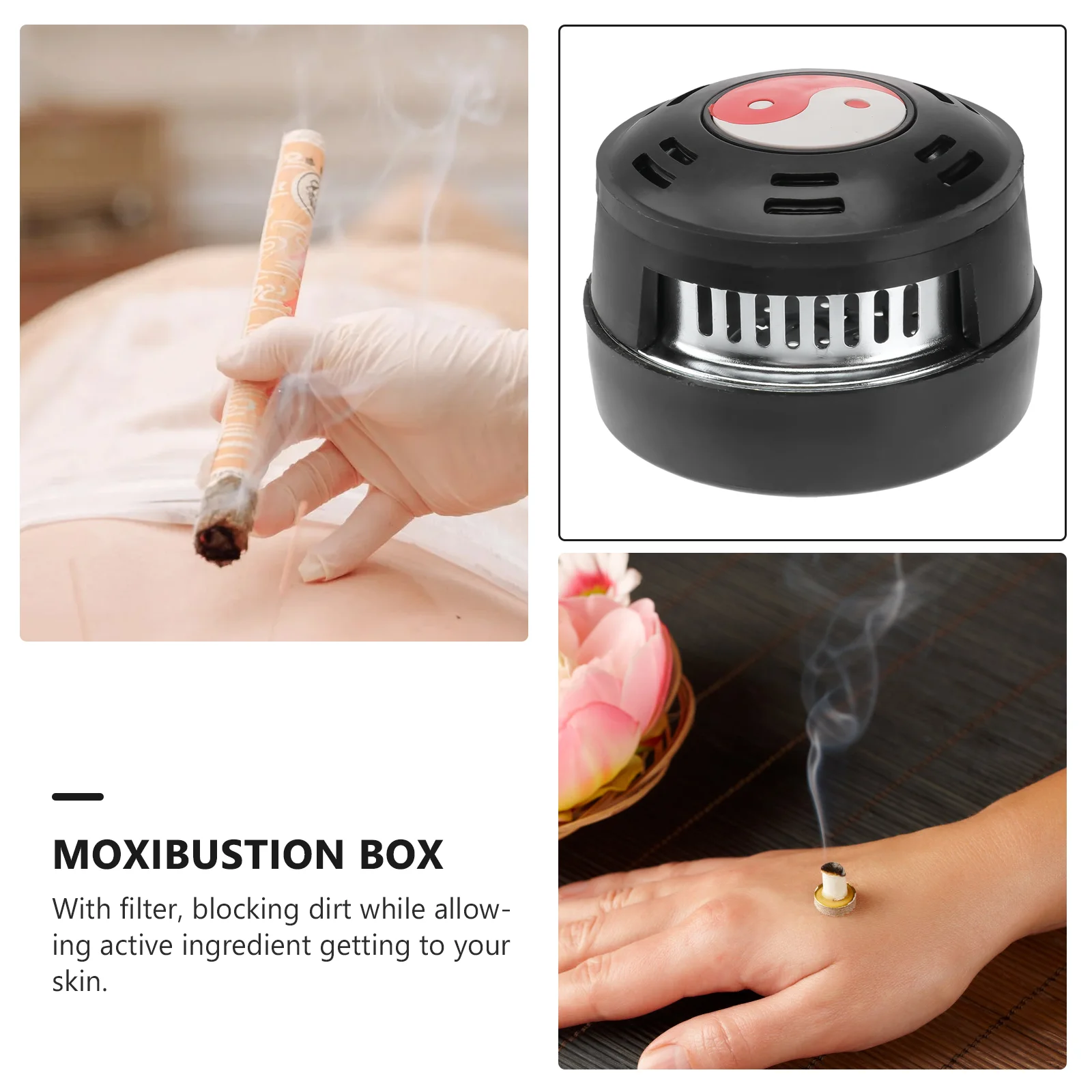 2 Pcs Moxibustion Box Solid Toys Moxa Tank Stainless Steel Heat Waist Burner Holder